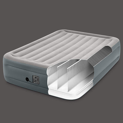 Intex 64125EP Dura-Beam Plus Essential Rest Inflatable Bed Air Mattress, Queen - VMInnovations