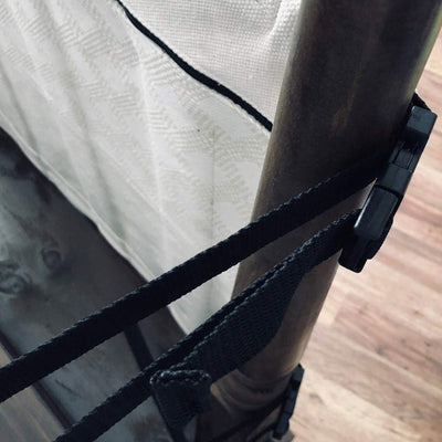 The Stair Barrier 36-42In Banister to Banister Baby/Pet Gate, Lined Black (Used) - VMInnovations