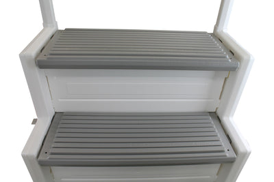 Confer Plastics In-Pool 4 Step Ladder w/Main Access Universal Anchor Sand Weight