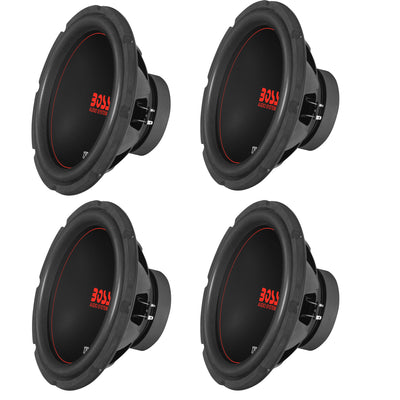 BOSS Audio Chaos Exxtreme 12 Inch 1200W DVC 4 Ohm Car Audio Subwoofer (4 Pack)