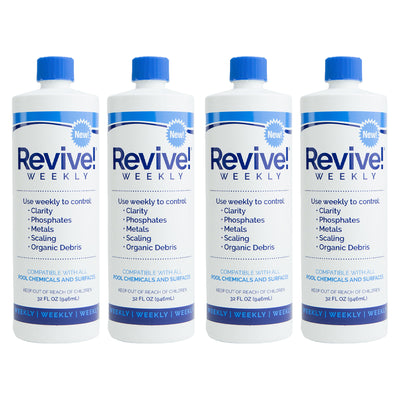 API Revive! Swimming Pool Clarifier & Water Cleaning Treatment, 32 Oz (4 Pack)