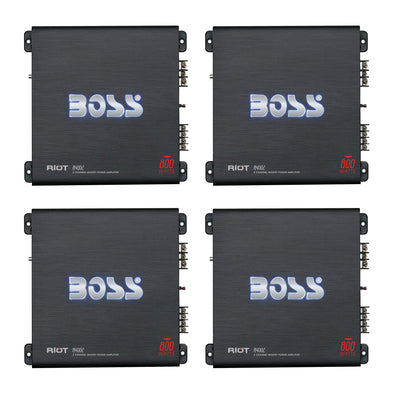 BOSS Audio Systems R4002 800W 2-Channel Power Car Audio Amp and Remote (4 Pack)