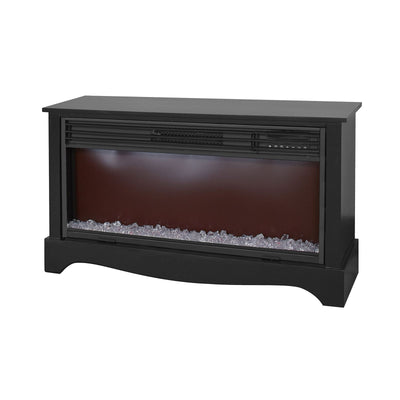 LifeSmart Electric Infrared Quartz Standing Fireplace Heater, Black (Open Box)