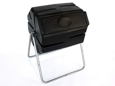 FCMP Outdoor 37 Gallon 1 Piece Tumbling Composter Bin for Soil (Open Box) - VMInnovations