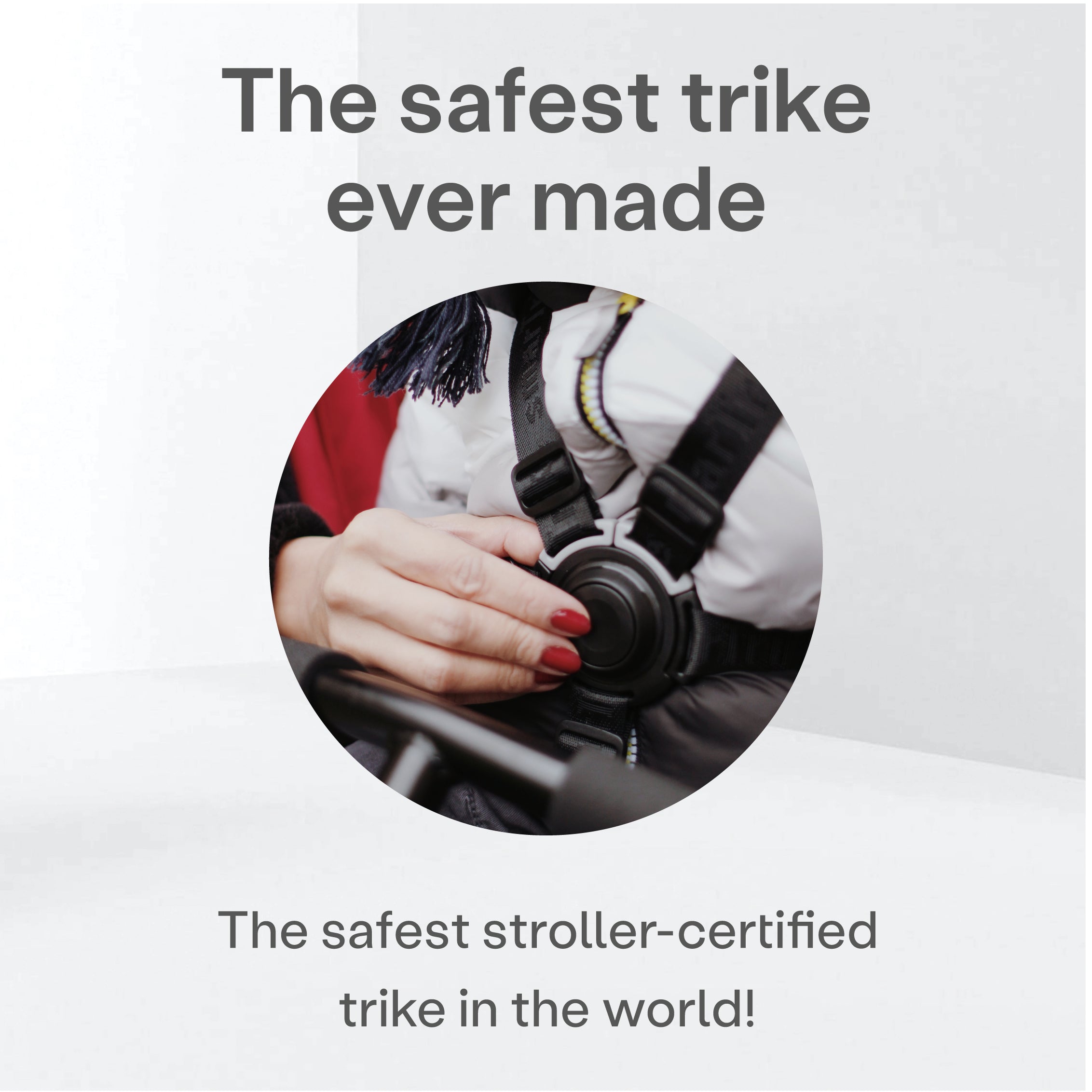 smarTrike 6 in 1 Stroller Tricycle, 1 Handed Steering, Black & White(Used) - VMInnovations