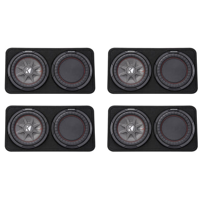 Kicker CompRT 800W Dual 10 Inch Slim 2 Ohm Loaded Sealed Subwoofer (4 Pack) - VMInnovations