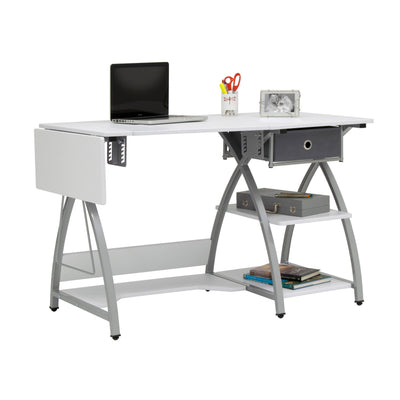 Sew Ready Venus Sewing Machine Craft Table Computer Desk, Silver (Open Box)