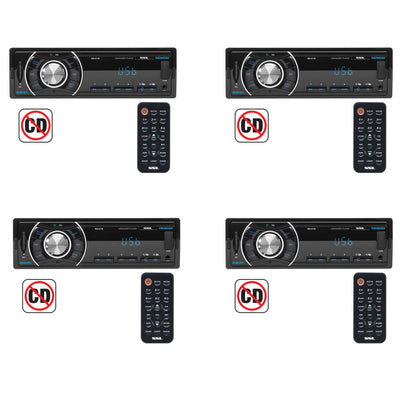 Soundstorm ML41B SSL Single DIN Bluetooth Digital Media Car Receiver (4 Pack)