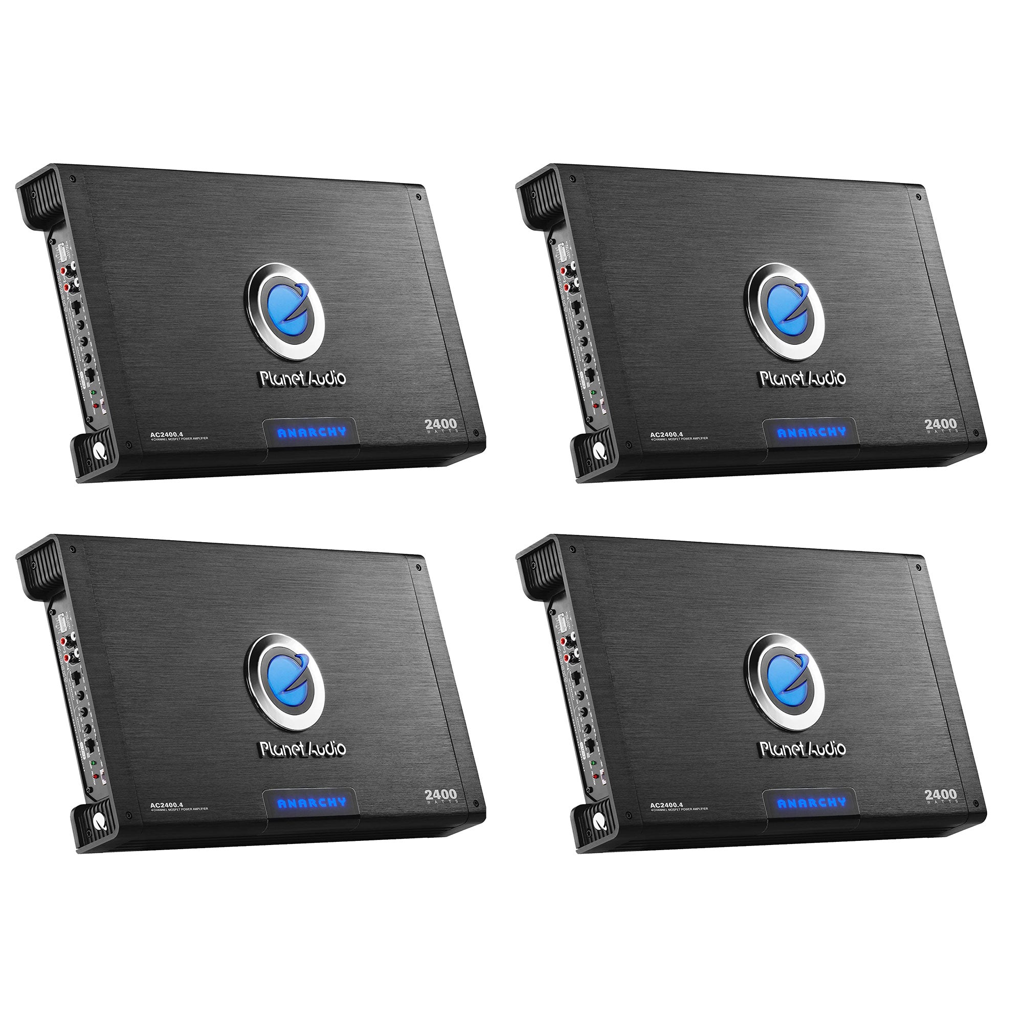 Planet Audio AC2400.4 2400 Watt Class A/B Car Amplifier with Remote (4 Pack) - VMInnovations