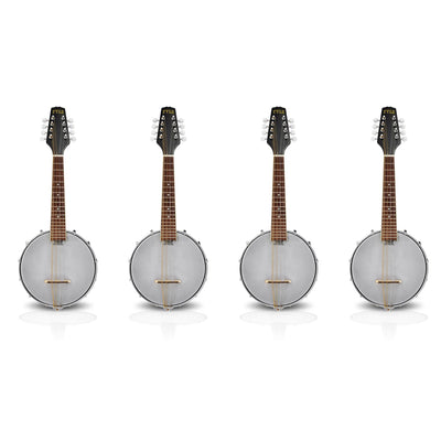 Pyle PBJ20 8 String 23 Inch Acoustic Mandolin Banjo Hybrid Instrument (4 Pack)
