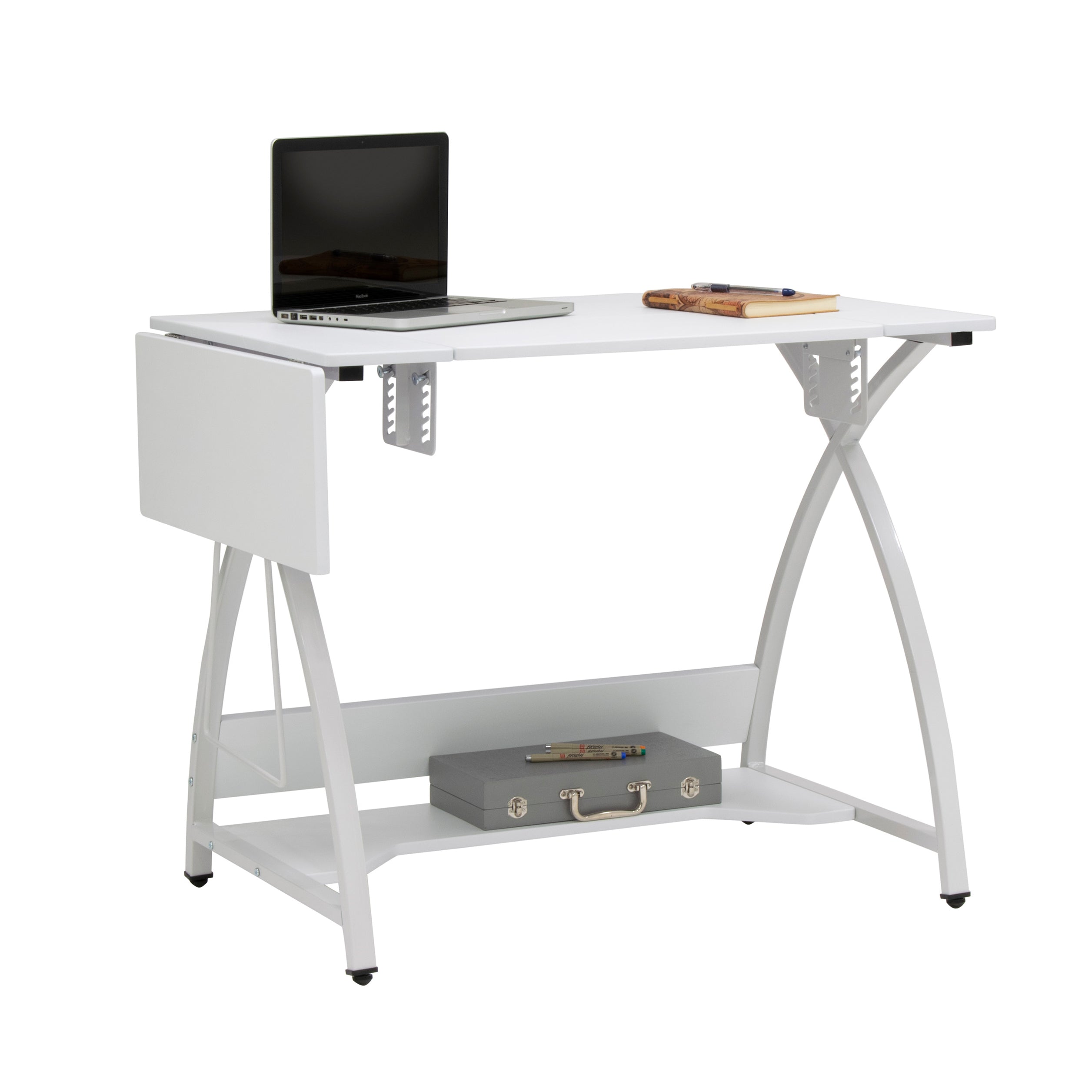 Sew Ready Venus Sewing Machine Craft Hobby Table Computer Desk, White (Used)