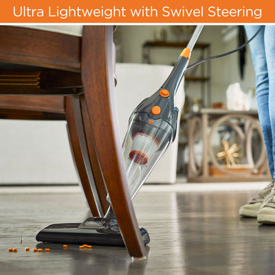 Black and Decker 3 In 1 Convertible Corded Upright Handheld Vacuum Cleaner, Gray