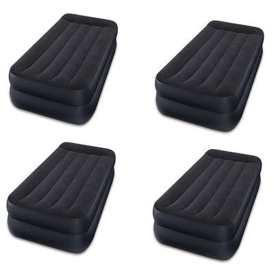 Intex Dura-Beam Pillow Rest Air Mattress Bed w/ Built-In Pump, Twin  (4 Pack)