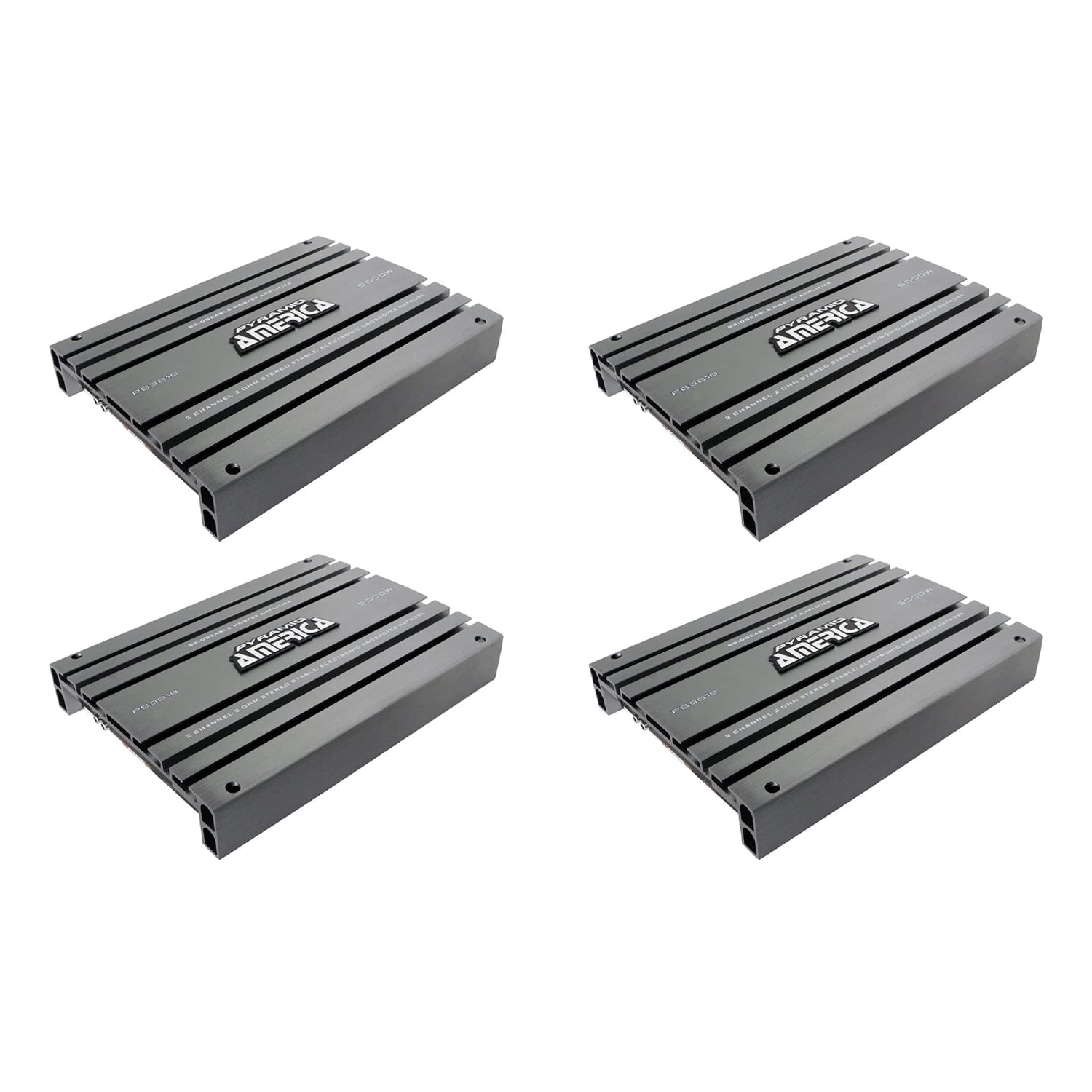 Pyramid PB3818 5000 Watt 2 Channel Bridgeable MOSFET Power Amplifier (4 Pack)