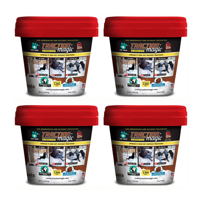 Traction Magic Quick Application All Natural Ice and Snow Melter, 15 Lb (4 Pack)