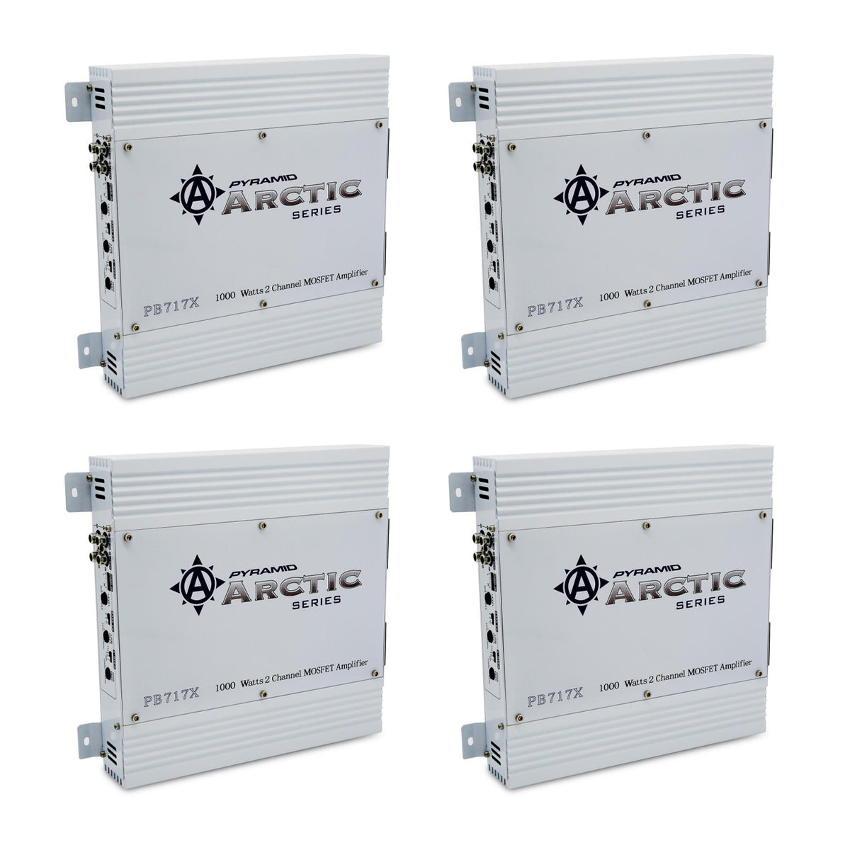 Pyramid PB717X 1000W 2 Channel Class AB Car Audio Mosfet Amplifier (2 Pack)