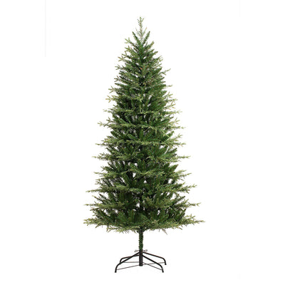 Haute Decor 7 Foot Pre Lit Asheville Slim Christmas Tree with White LED Lights (Refurbished)