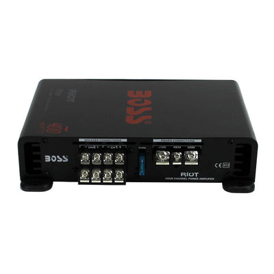 BOSS Audio Riot R1004 400W 4 Channel Car Amplifier MOSFET Amp (4 Pack) - VMInnovations