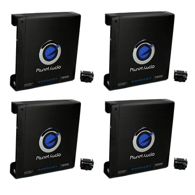 Planet Audio AC1000.2 1000W 2 Channel Class A/B Power Stereo Amplifier (4 Pack)