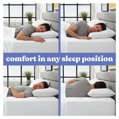 Early Bird Sleep UR Way Memory Foam Pillow, Dual Side For Firm or Plush Comfort - VMInnovations
