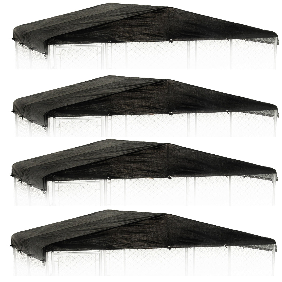 WeatherGuard 10' x 10' Outdoor Kennel Enclosure Waterproof Roof Cover (4 Pack)