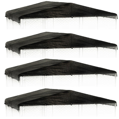WeatherGuard 10' x 10' Outdoor Kennel Enclosure Waterproof Roof Cover (4 Pack)