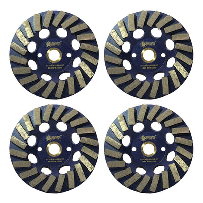 DiamaPro Systems NonThreaded 5" 20 Segment Turbo Grinding Cup Wheel (4 Pack) - VMInnovations