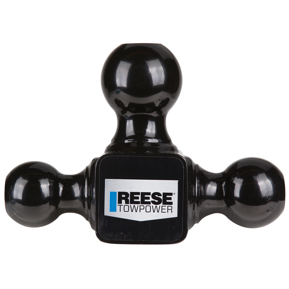 Reese Towpower 7068820 Class V Draw Bar Tri-Ball Trailer Hitch Ball Mount, Gray