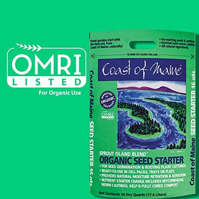 Coast of Maine Organic Seed Starter for Root Plant Cuttings, 16 Qt (4 Pack)