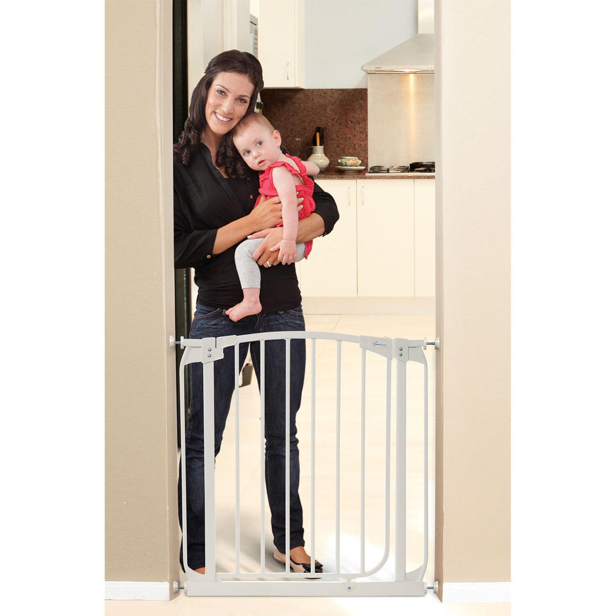 Dreambaby F160W Chelsea 28 to 32 Inch Auto-Close Baby Pet Safety Gate, White - VMInnovations