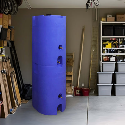 WaterPrepared 160 Gal Stackable Design Utility Water Tank w/ Large Cap, (2 Pack) - VMInnovations