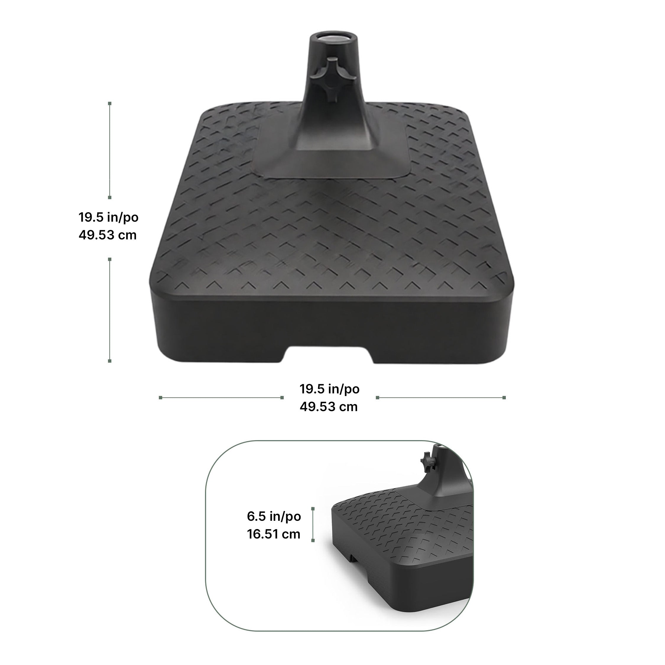 Tierra Verde Square Easy-Fill Weatherproof Umbrella Base, (Open Box)