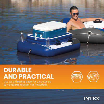 Intex 58821EP Inflatable Mega Chill II 72 Can Beverage Cooler Float with Lid
