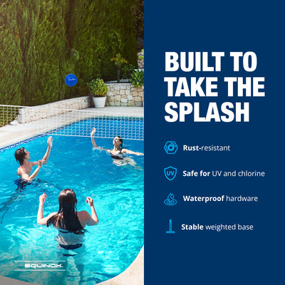 Equinox Pool Basketball and Volleyball Set, Adjustable Poolside Game, Multicolor - VMInnovations