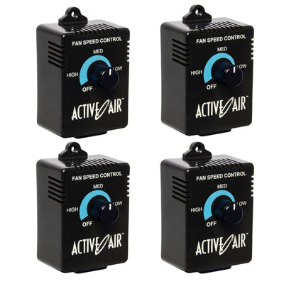 Hydrofarm ACSC Active Air Inline Duct Fan Speed Adjuster Controller 350W, 4 Pack