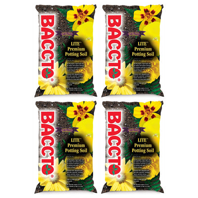 Michigan Peat 1440 Baccto Lite Premium Outdoor Potting Soil, 40 Quart (4 Pack)