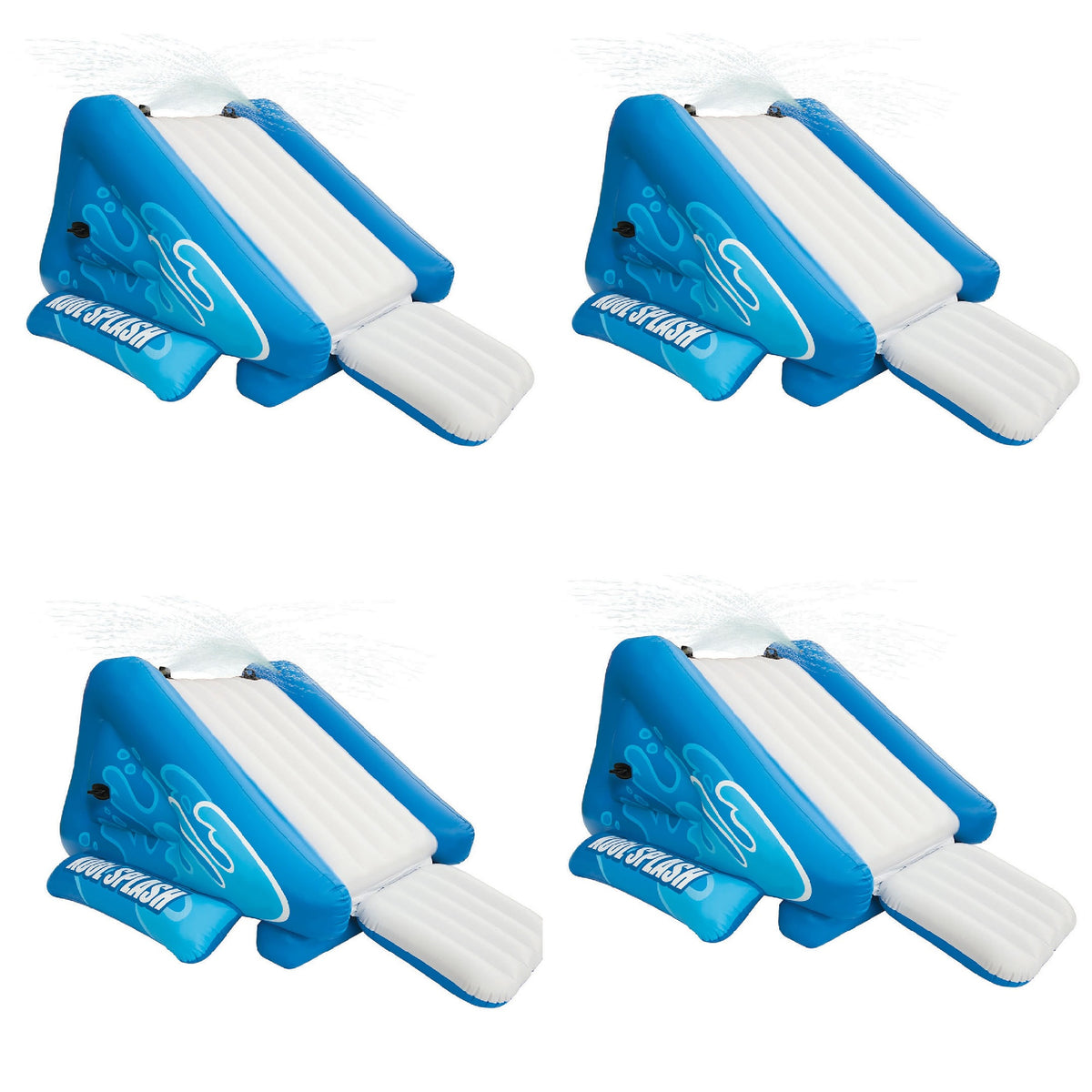 Intex Kool Splash Inflatable Swimming Pool Water Slide Accessory (4 Pack) - VMInnovations