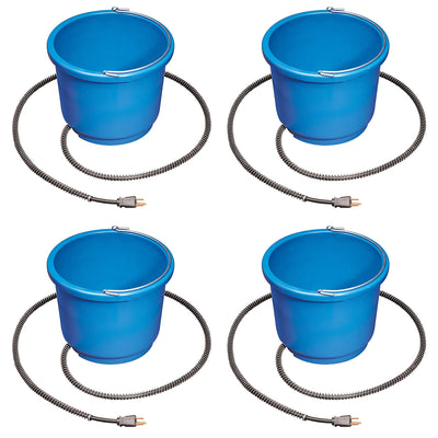 MIller Manufacturing Company 9 qt Round Heated Bucket, Anti-Chew Cord (4 Pack) - VMInnovations