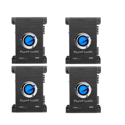 Planet Audio AC600.2 600W 2 Channel MOSFET Class A/B Power Stereo Amp (4 Pack)