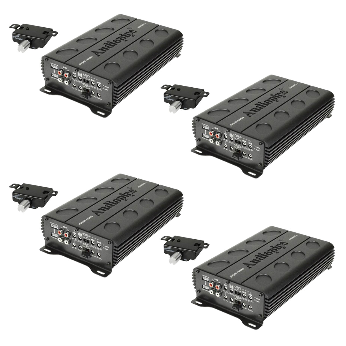 Audiopipe 1300 Watt MOSFET 4 Channel Amp Car Audio Speaker Amplifier (4 Pack)