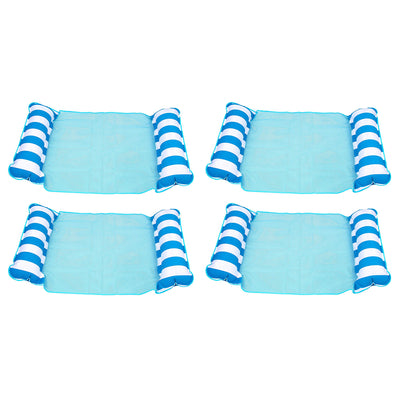 Aqua Deluxe Monterey Hammock 4 in 1 Multi Purpose Pool Float, Blue (4 Pack) - VMInnovations