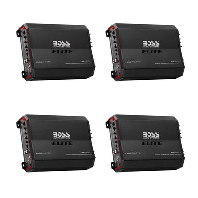 BOSS Audio BE1500.1 Elite 1500 Watt Mosfet Monoblock Power Amplifier (4 Pack)