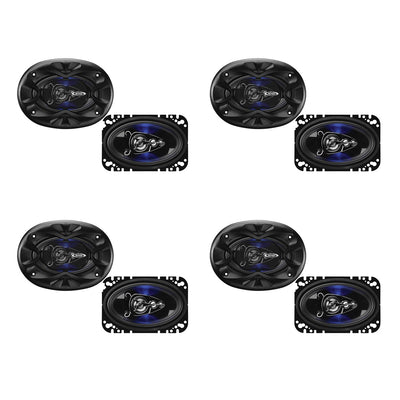 BOSS Audio BE464 Rage 4"x6" 4 Way 250W Full Range Audio Speakers, Pair (4 Pack)