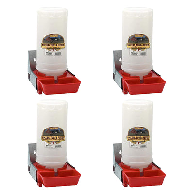 Little Giant 1-Gallon Impact Translucent Polyethylene Piglet Waterer  (4 Pack)