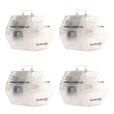 Eliminator Lighting Bubble Storm LED Color Changing DJ Bubble Machine (4 Pack)