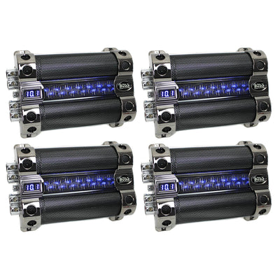 BOSS CAP18 18 FARAD Digital Car Audio Capacitor Cap Digital Light Show (4 Pack)