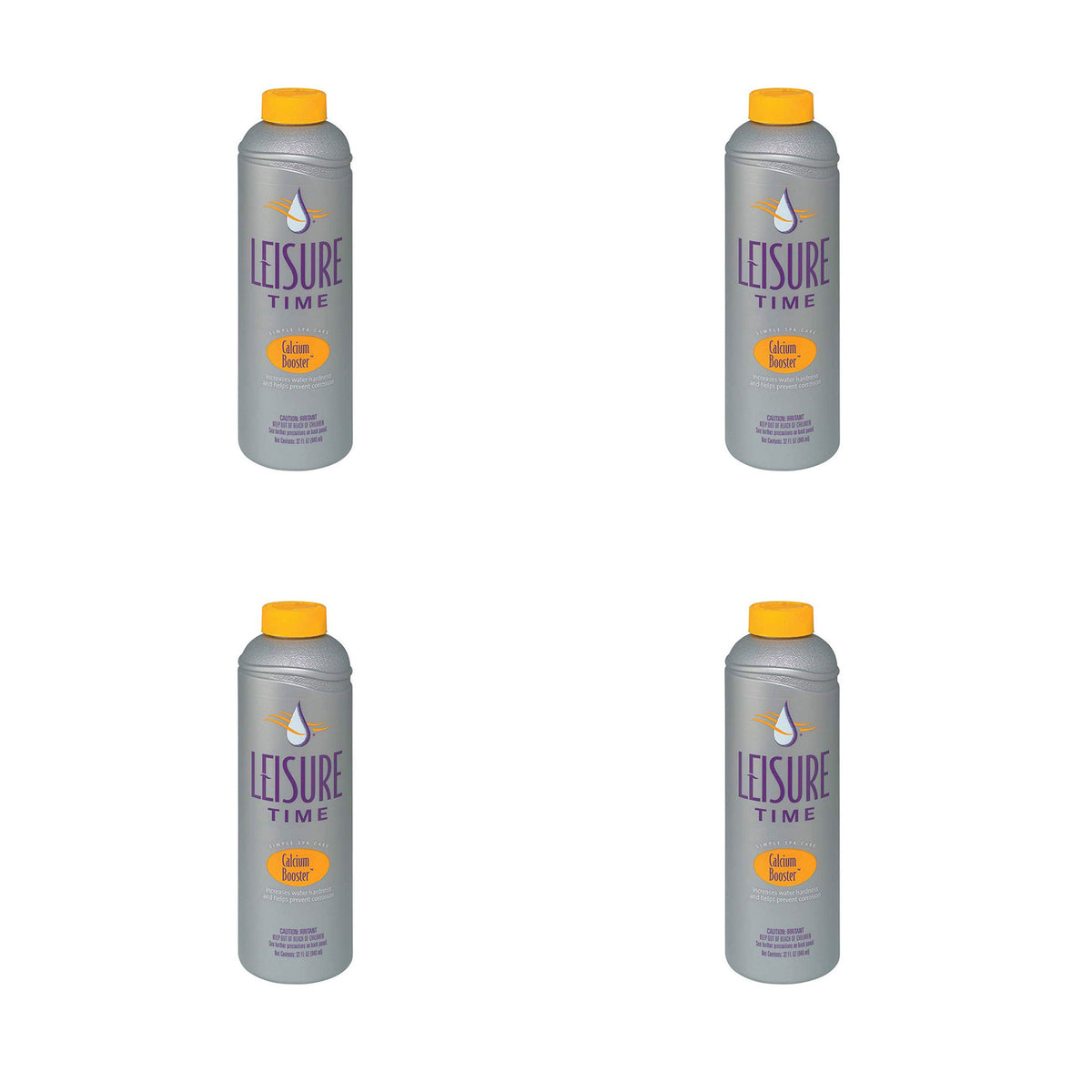 Leisure Time Spa and Hot Tub Water Calcium Booster Balancer, 32 Fl Oz (4 Pack)