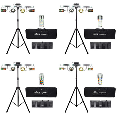 Chauvet DJ LED 2.0 Light FX System + Tripod+Remote+Footswitch+Bag (4 Pack)