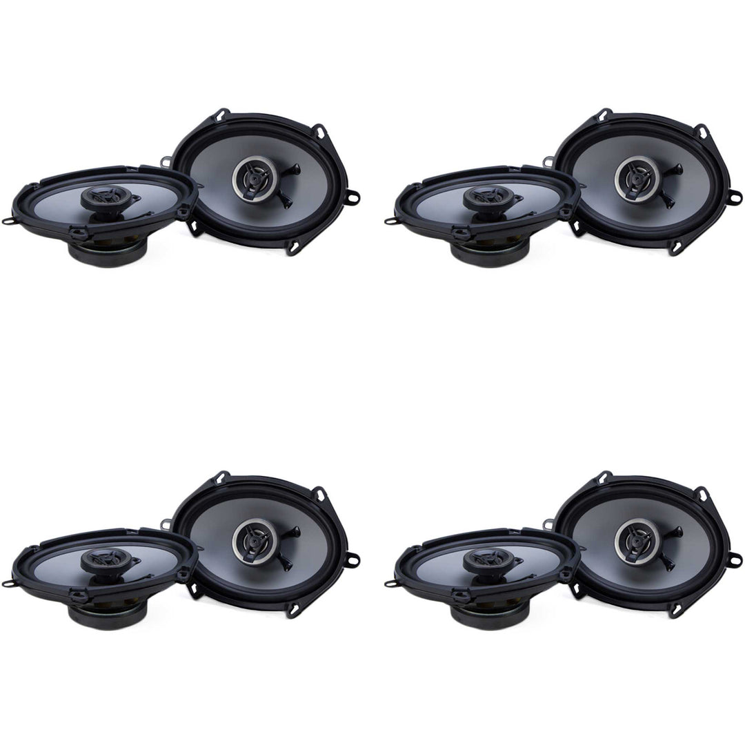 Crunch CS5768CX 250W Full Range 2 Way Coaxial 5x7 by 6x8" Speaker Pair (4 Pack)