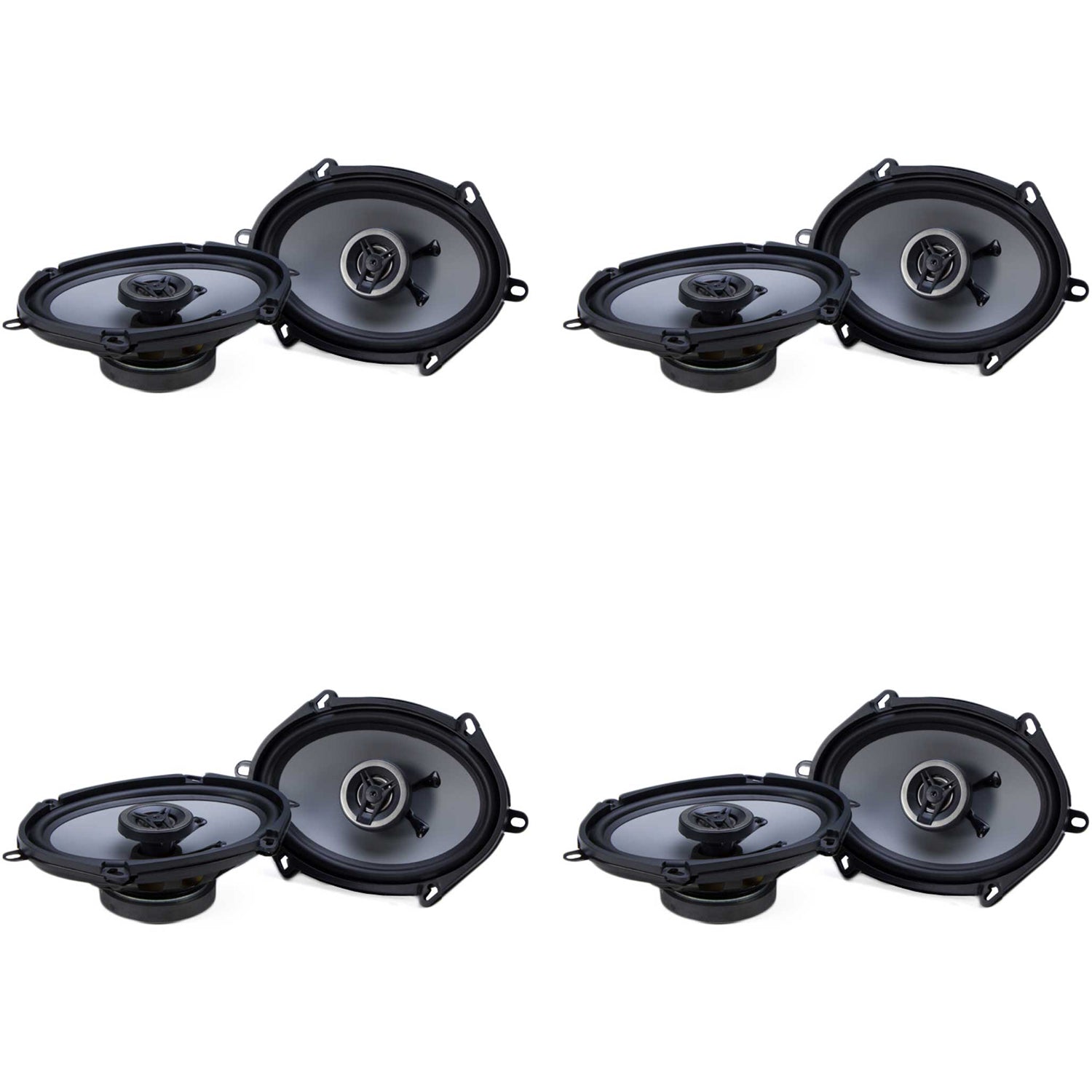 Crunch CS5768CX 250W Full Range 2 Way Coaxial 5x7 by 6x8" Speaker Pair (4 Pack) - VMInnovations